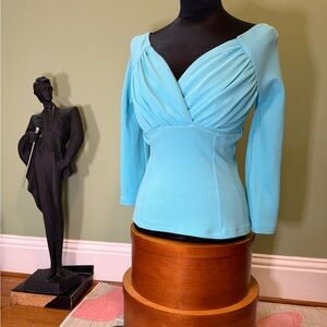 Vixen Micheline Pitt Elegant Light Blue starlet top m NWT